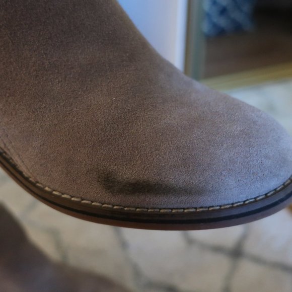 Blondo Waterproof Suede Taupe Booties - Picture 6 of 7